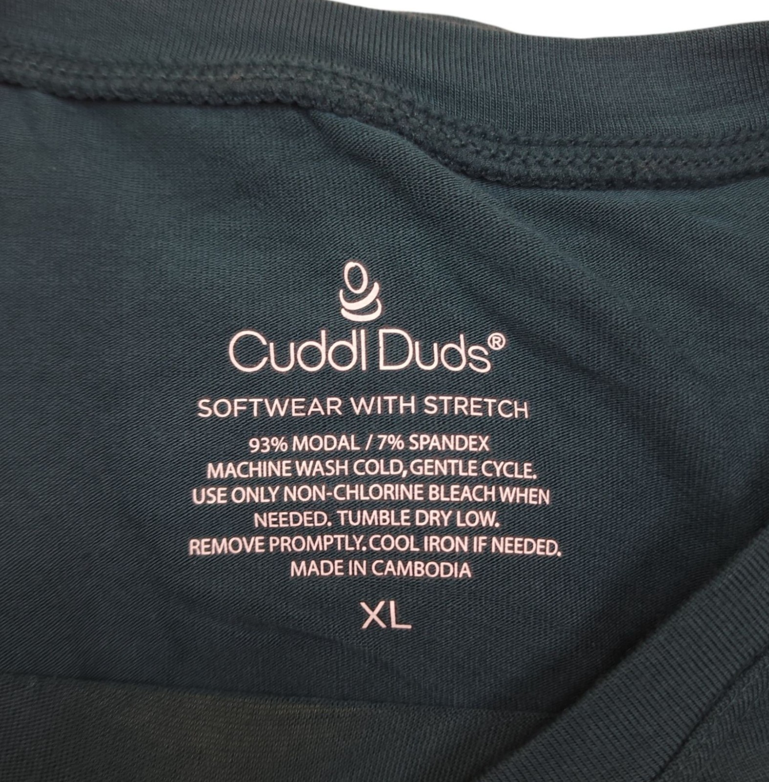 Cuddl Duds Softwear Long Sleeve Crew Top Womens XL Shirt Warm Layers Stretch