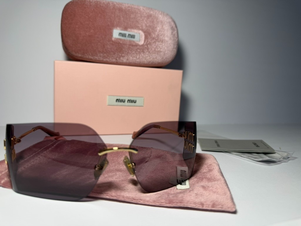 Miu Miu SMU 54YS Gold/Light Purple Brown (5AK0/6I) Sunglasses