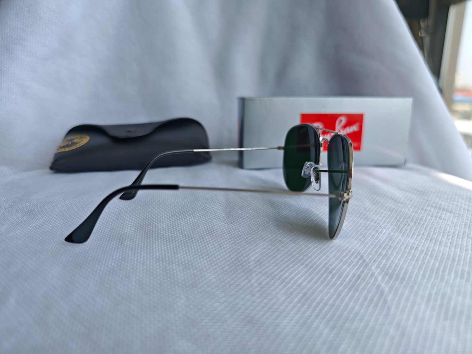 Ray-Ban Aviator Sunglasses RB3026 Silver Frame 62mm Silver Lens