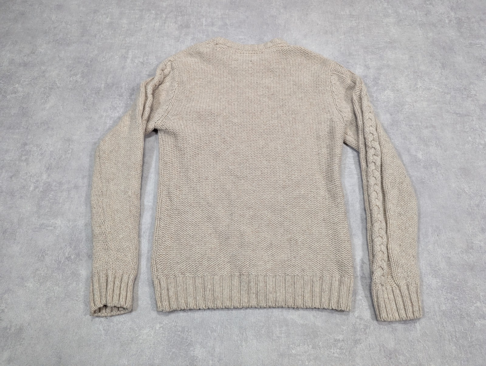 Norse Projects Jumper Womens S Wool Olaf Cable Knit Fisherman Preppy Sweater Top
