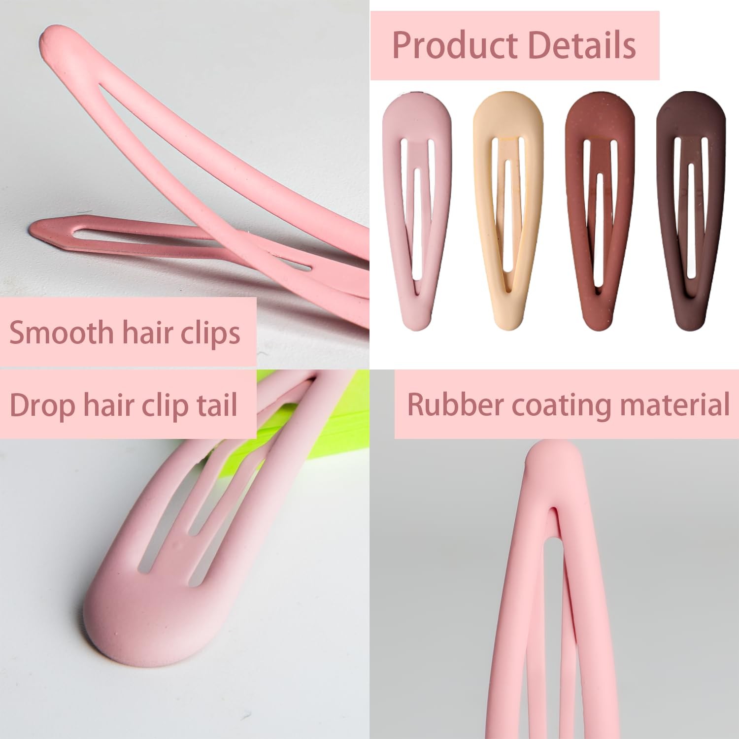 30PCS Non-Slip Metal Hair Clips, 4.8cm/1.89 Inch Small Barrettes Hair Accesso…