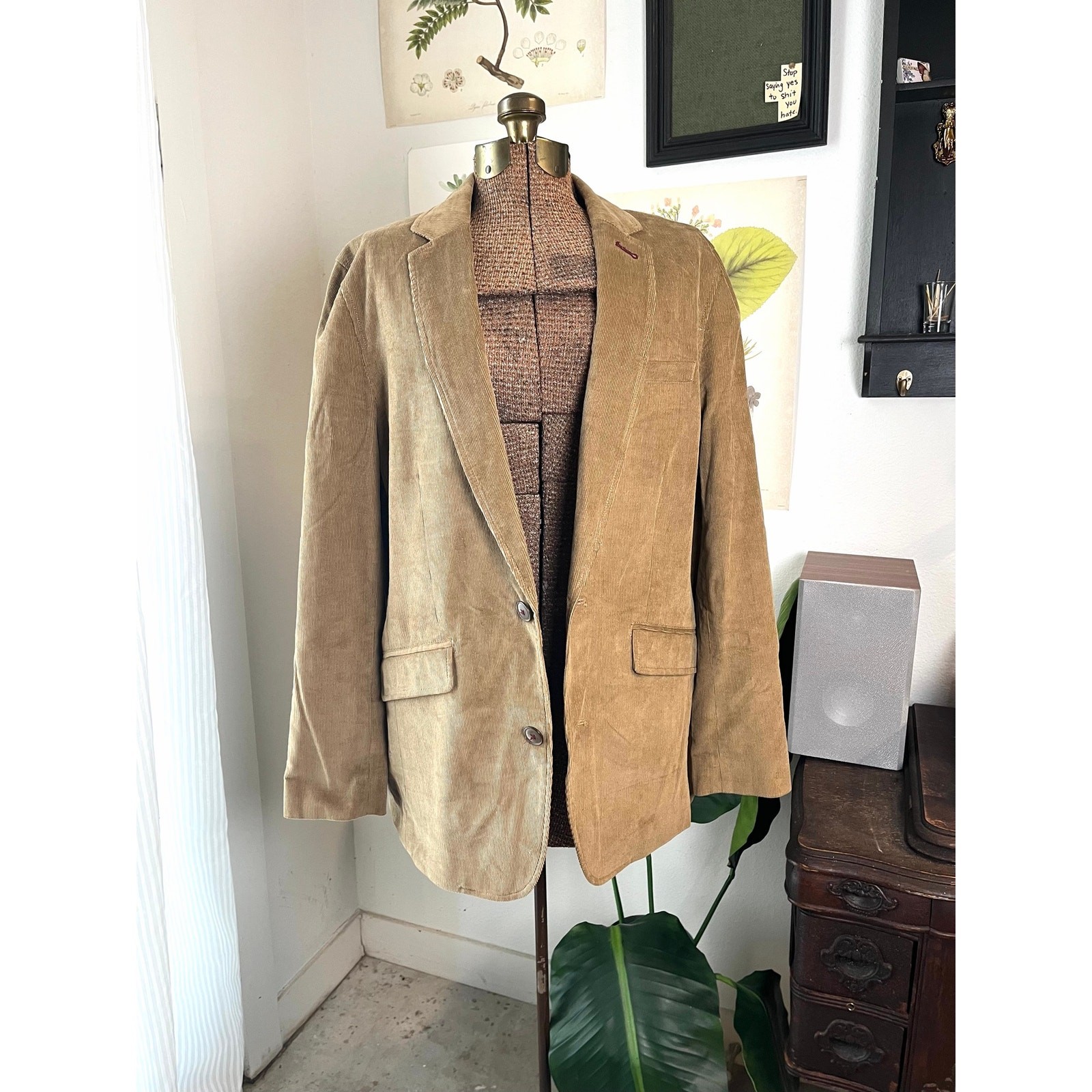 Red Camel 1903 Men’s Blazer Size M Tan Corduroy Sport Coat Light Academia