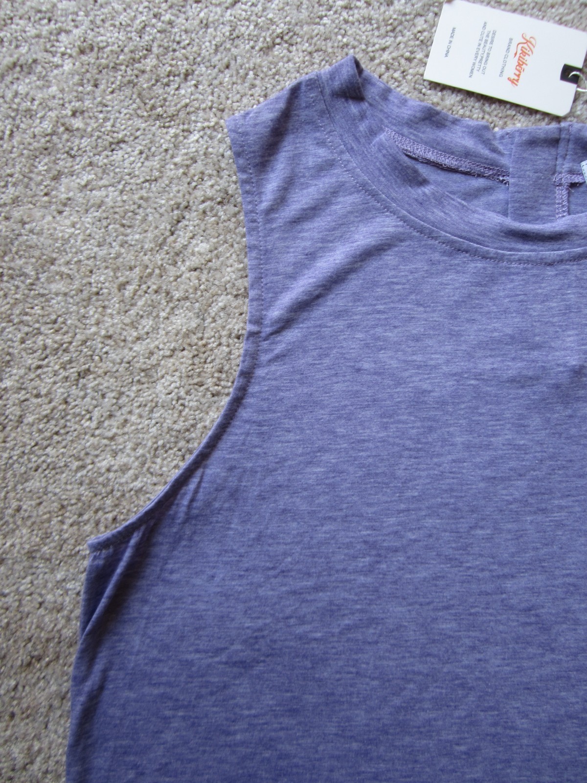 Kikiberry women’s XL light purple sleeveless blouse tank w/ back zipper