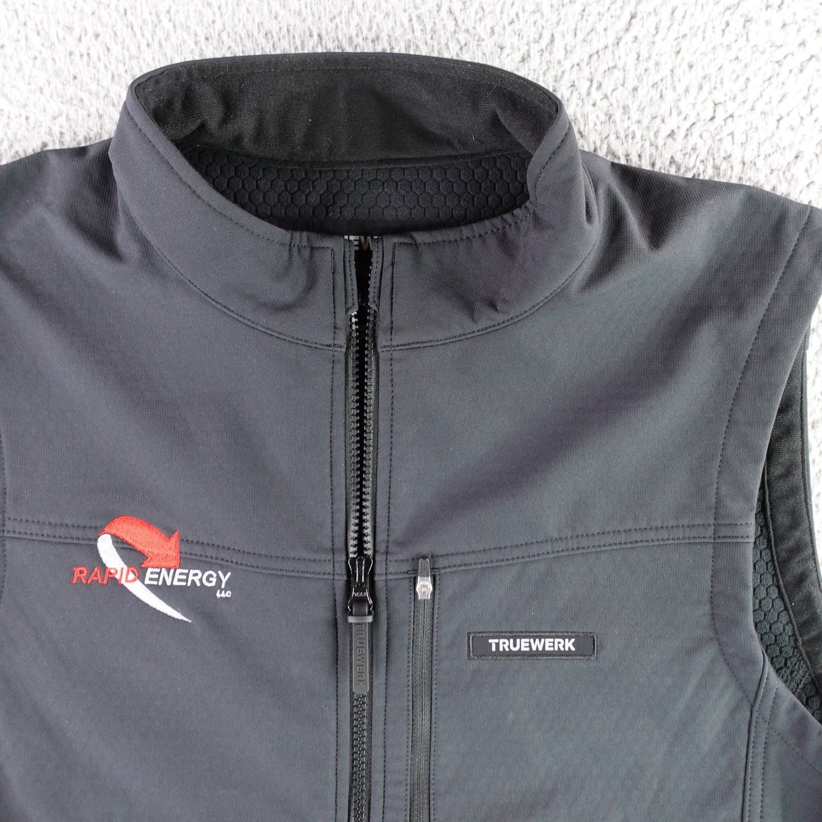 Truewerk S3 Solution Vest Men Large Black Workwear Full Zip Softshell