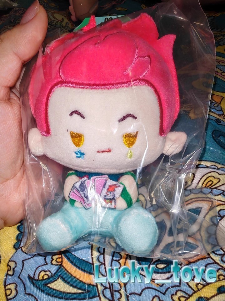 11cm Official Hunter×Hunter Hisoka Plush Doll Keychain Toy H×H Plushie Pendant