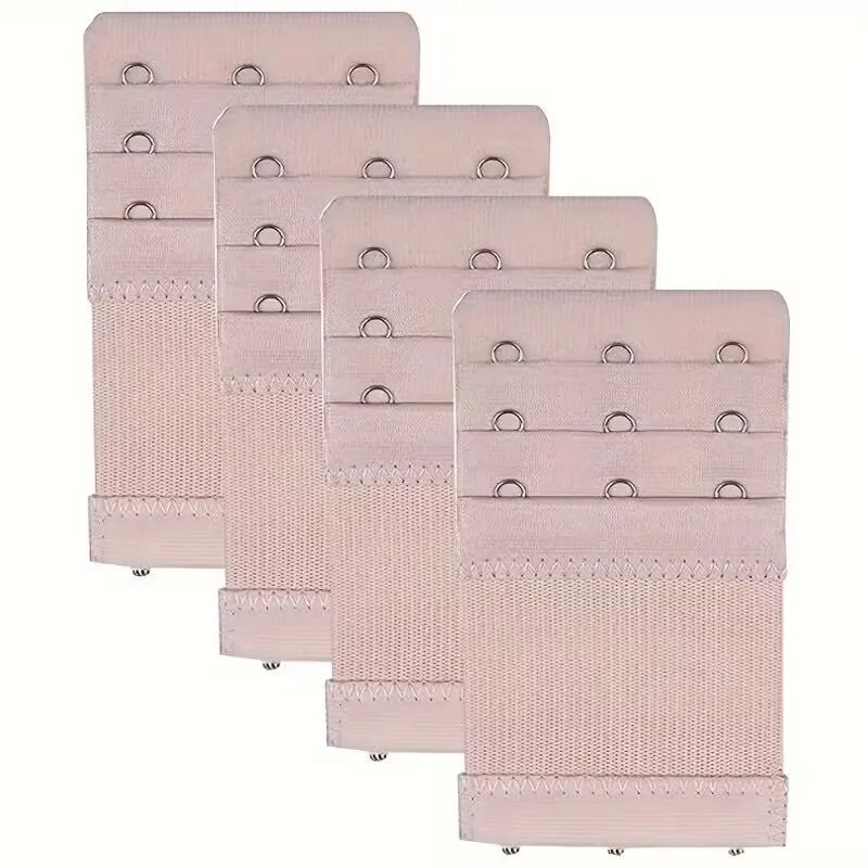 4PCS Adjustable Bra Extender 3 Hooks with Elastic Underwear Strap Extension