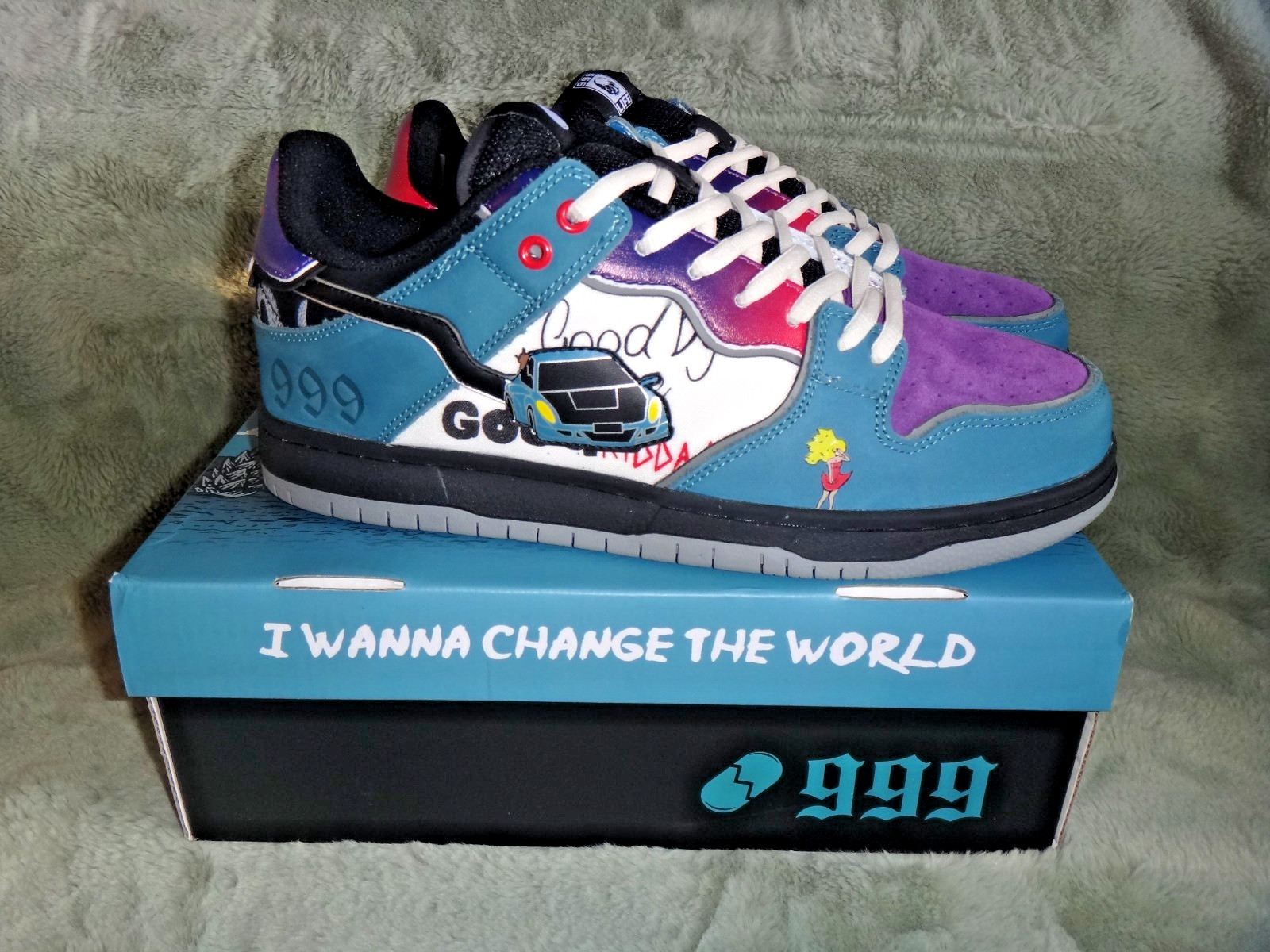 Legacy Drip X JUICE WRLD 999 LIMITED GOODBYE & GOOD RIDDENCE Shoes SIZE 9