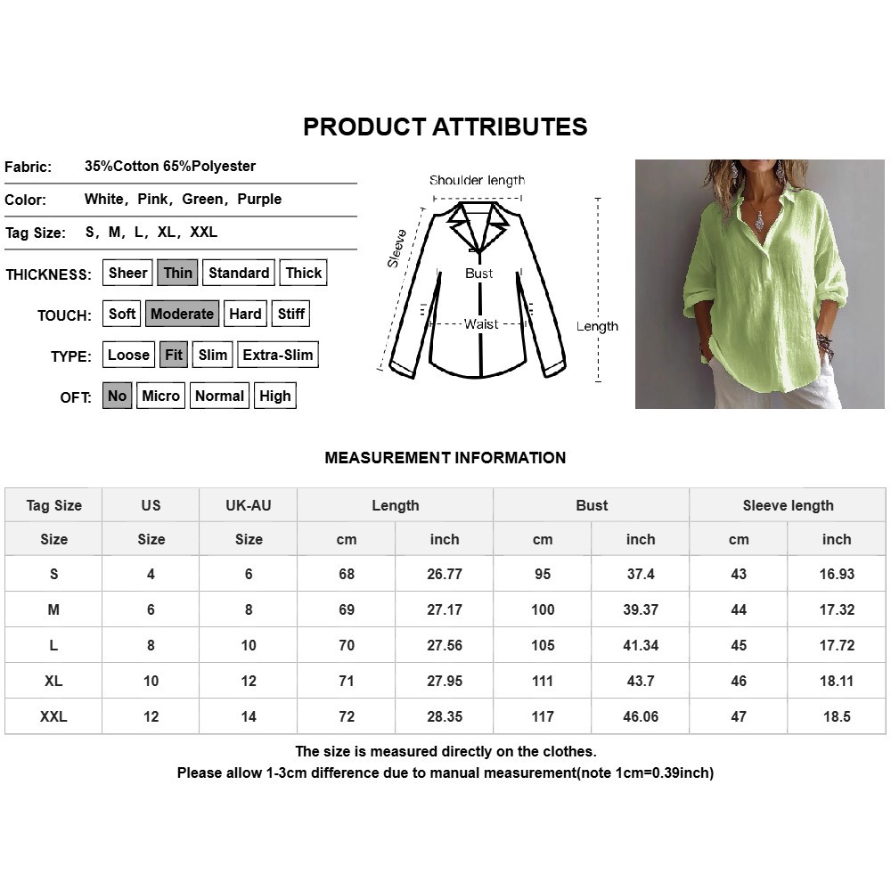 Womens 3/4 Sleeve V Neck Tunic Tops Ladies Casual Loose Collar T Shirt Blouse