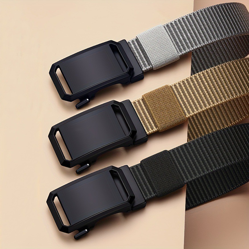 Mens Ratchet Belt Nylon Web Belts for with Automatic Slide Buckle Tactical belt