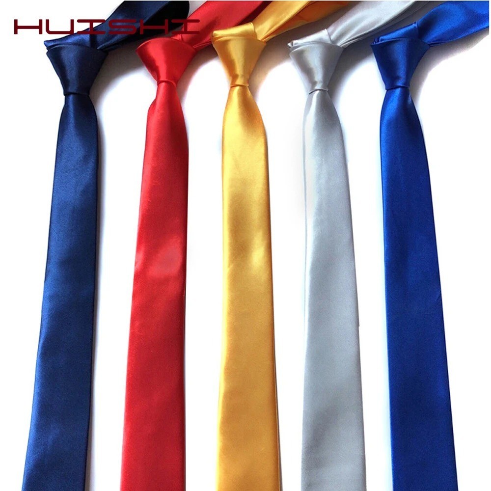 Solid Color Skinny Tie Slim Necktie for Men(5 cm)
