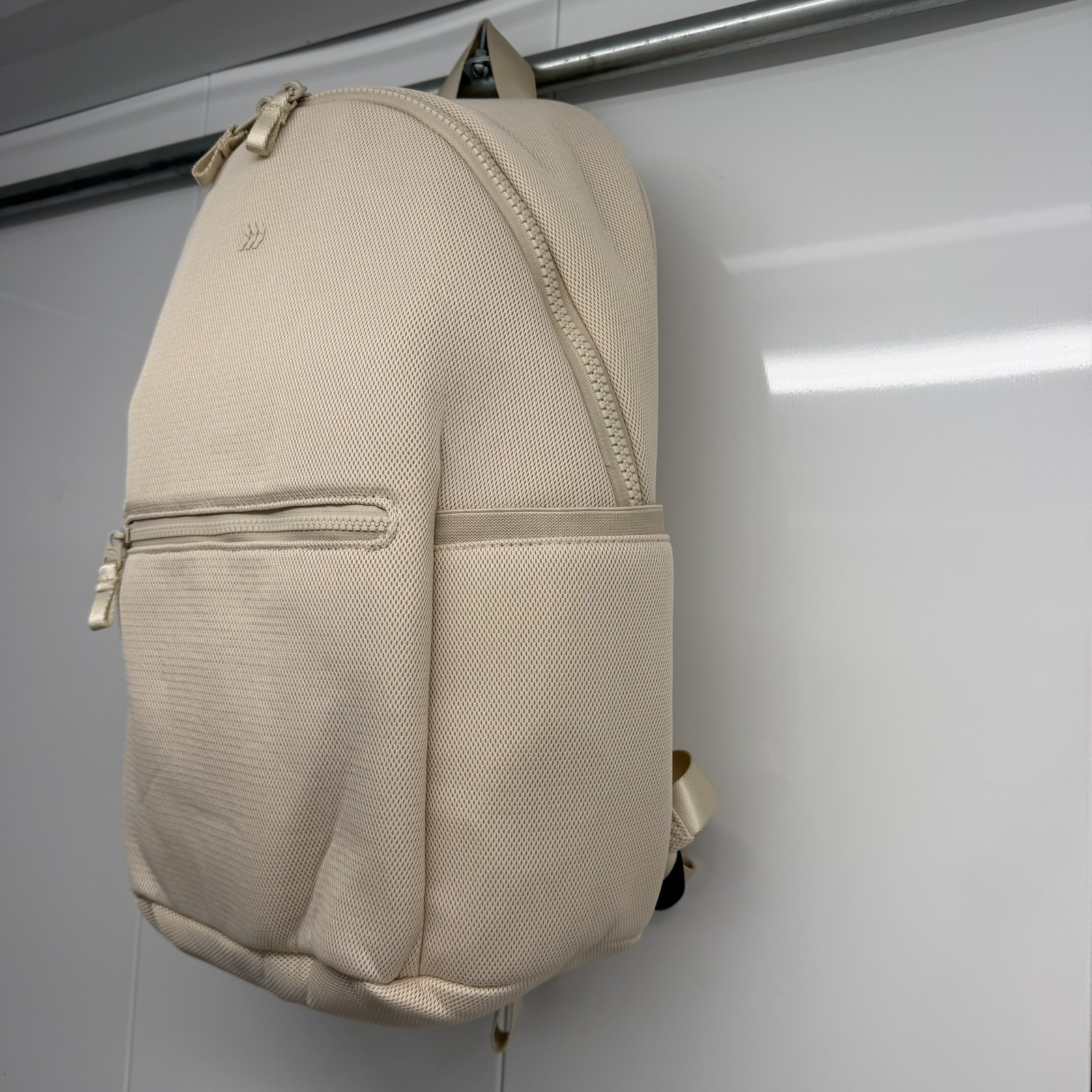Air Mesh Backpack – All in Motion – Cream – 17”x12”x7” w/laptop pocket – New
