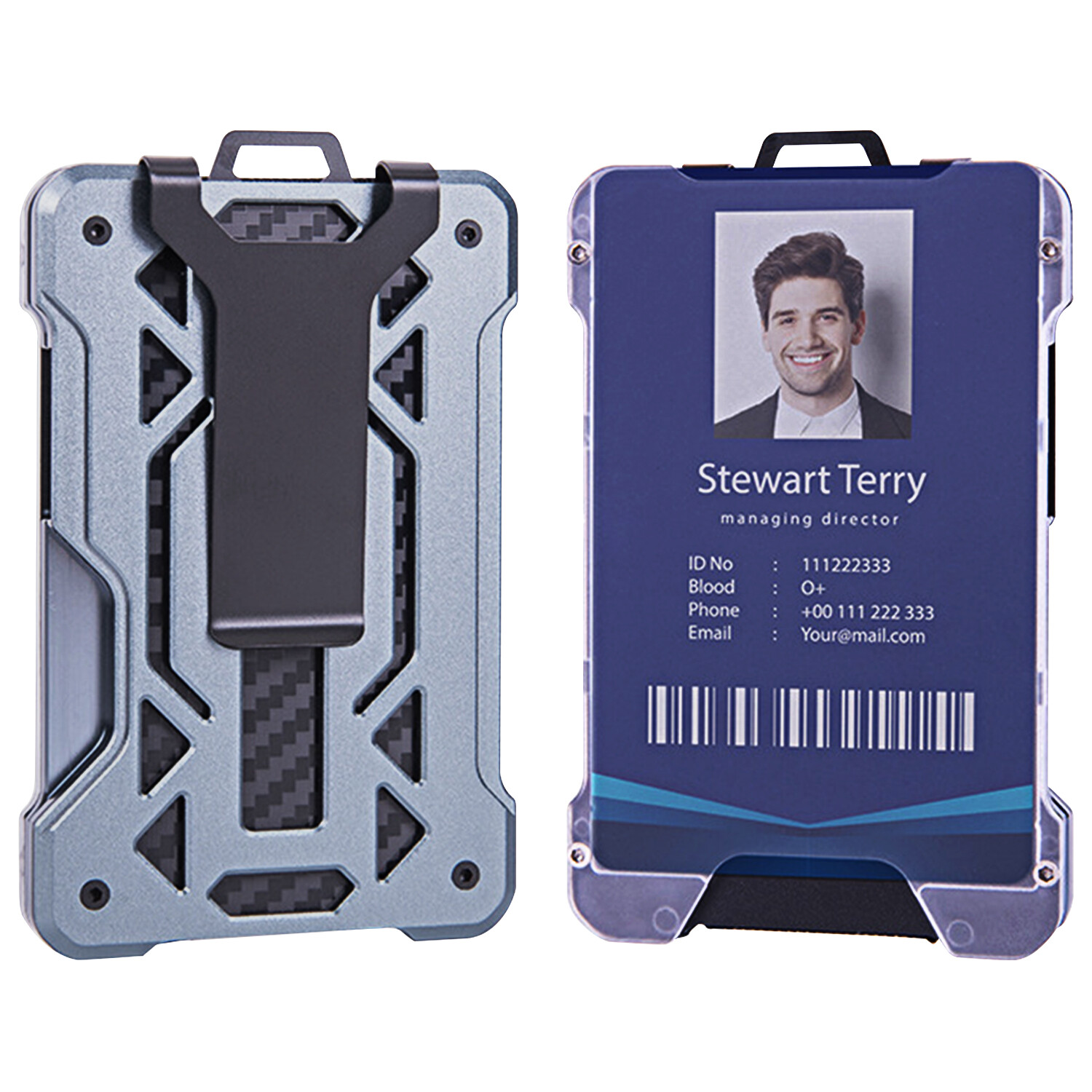 Men’s Aluminum RFID Blocking Money Clip Slim Credit ID Card Holder Metal Wallet