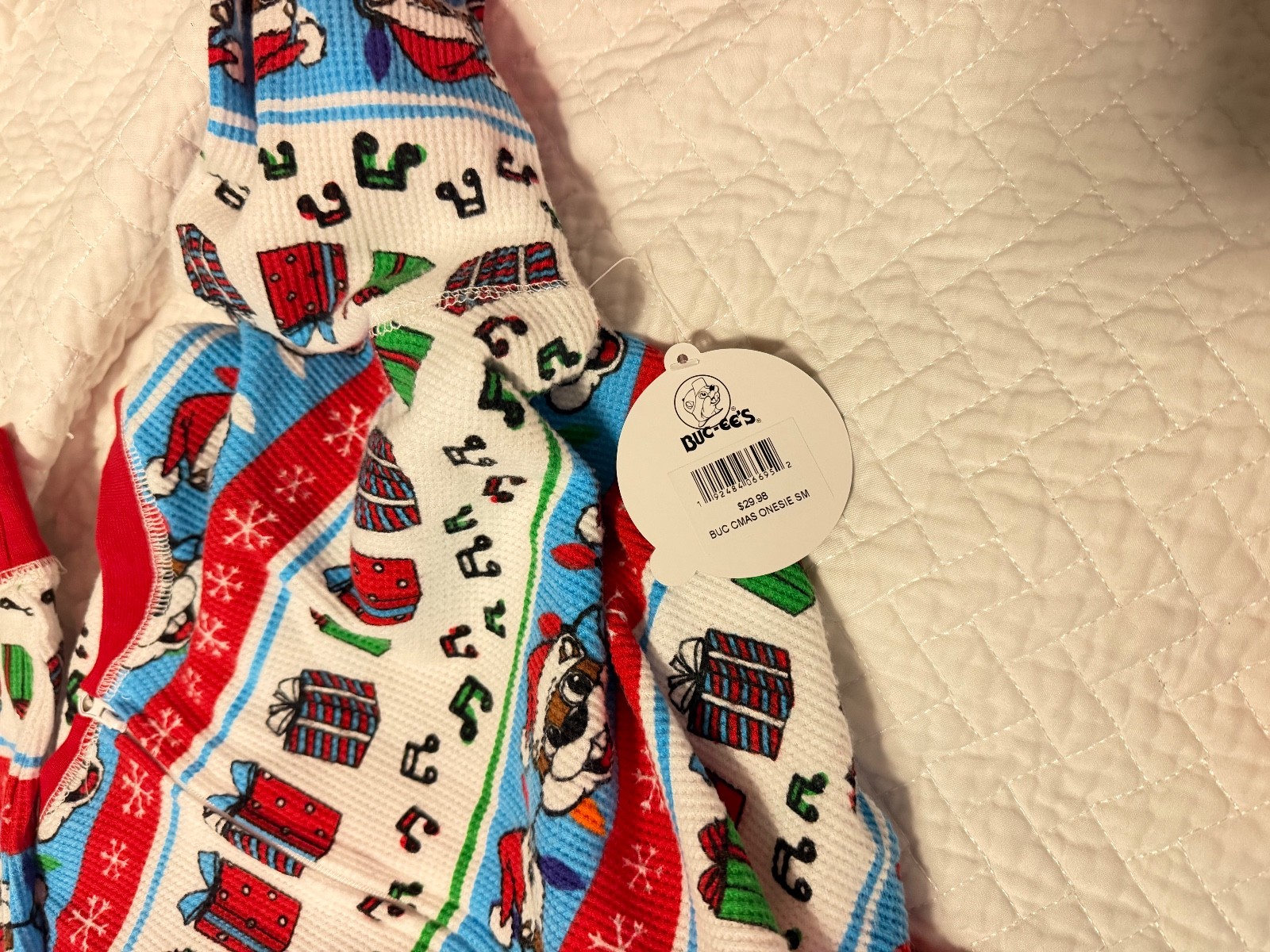 Buc-ees One Piece Thermal Pajamas Small Christmas Holiday Lounge Beaver
