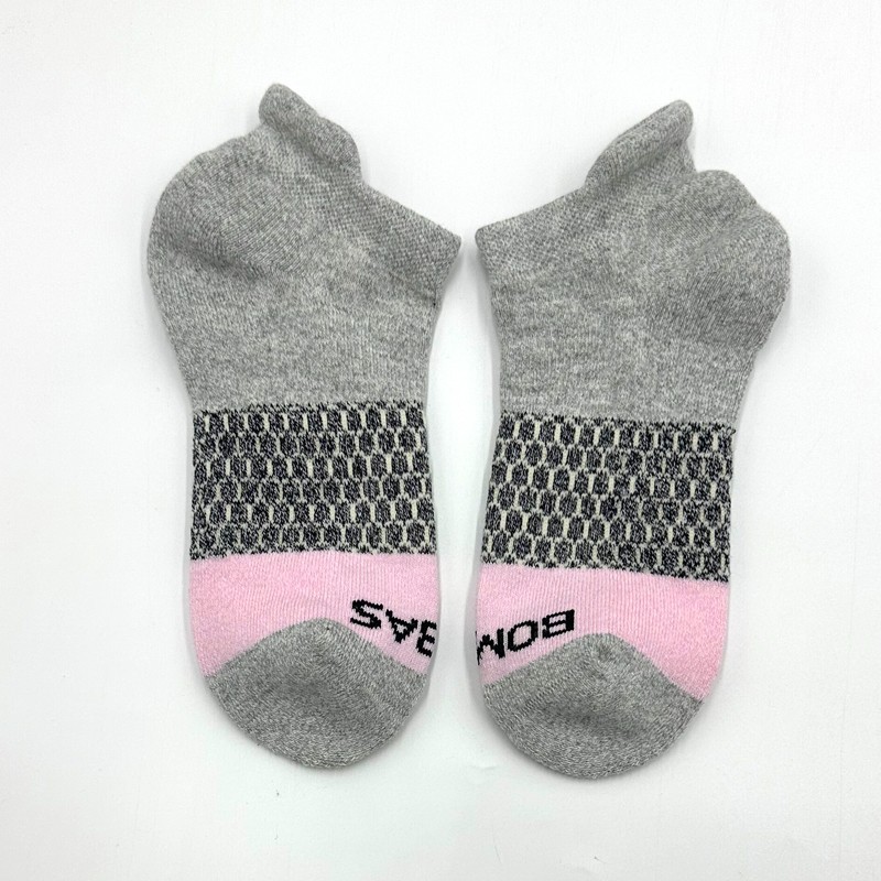 4 Pair BOMBAS Women’s Ankle Socks Cotton honeycomb athletic Size Med 4 Color Mix