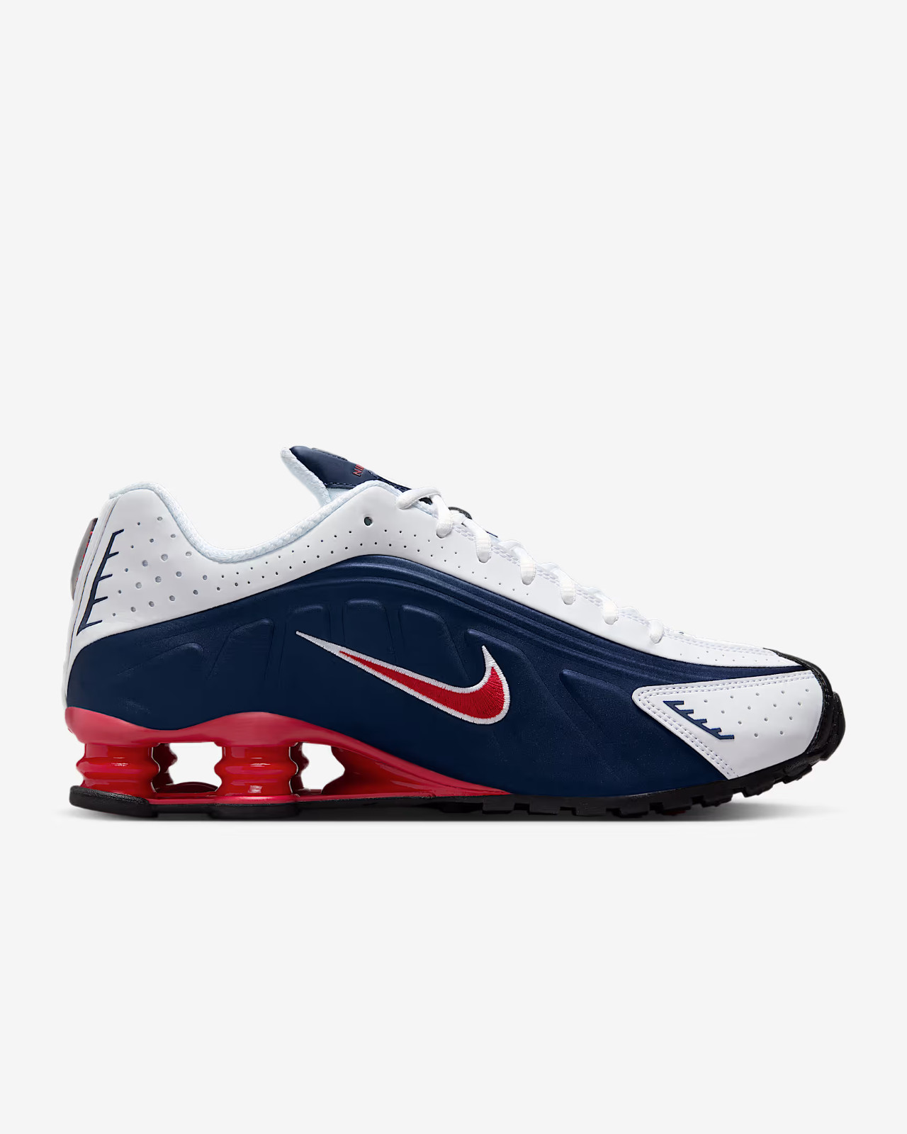 Nike Shox R4 USA HQ1988-400 Midnight Navy White Red Men’s Size