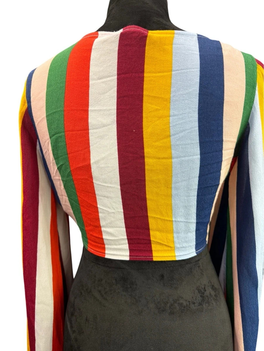 Stripes Colorful Summer Blouse Long Sleeve