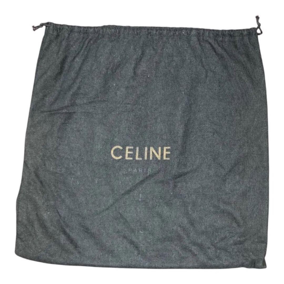 CELINE Shoulder Bag Leather Black Vintage Authentic From Japan