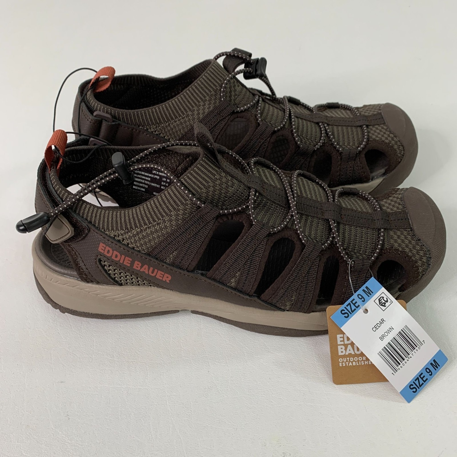 Eddie Bauer Men’s Shoes 9 Fisherman Water Sandals Brown 9M NEW