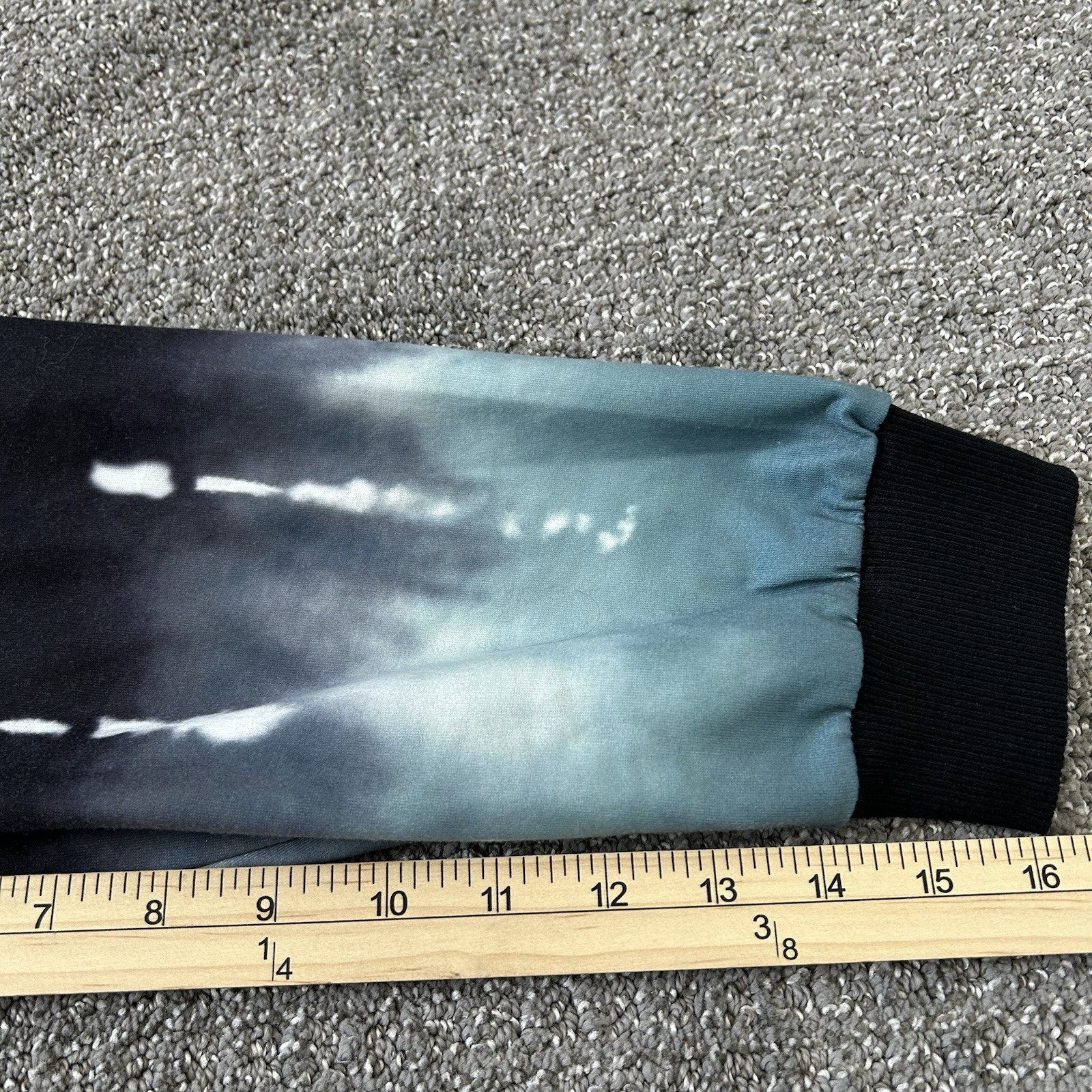 Bloomchic Tie Dye/Ombre 1/2 Snap Hooded Sweatshirt – Women’s 18/20 Teal Black