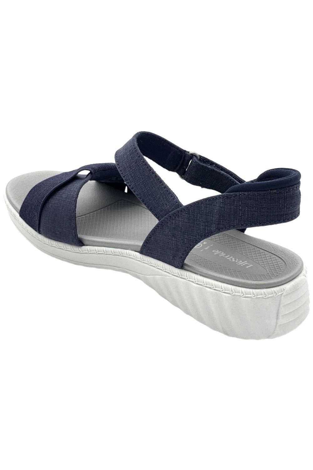 Bzees Women’s Lane Machine Washable Sandal Navy