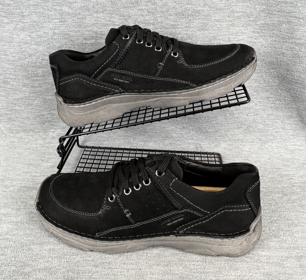 Josef Seibel Liam 01 Shoes Mens 8.5 Black Borneo Leather Cushioning Comfort 42