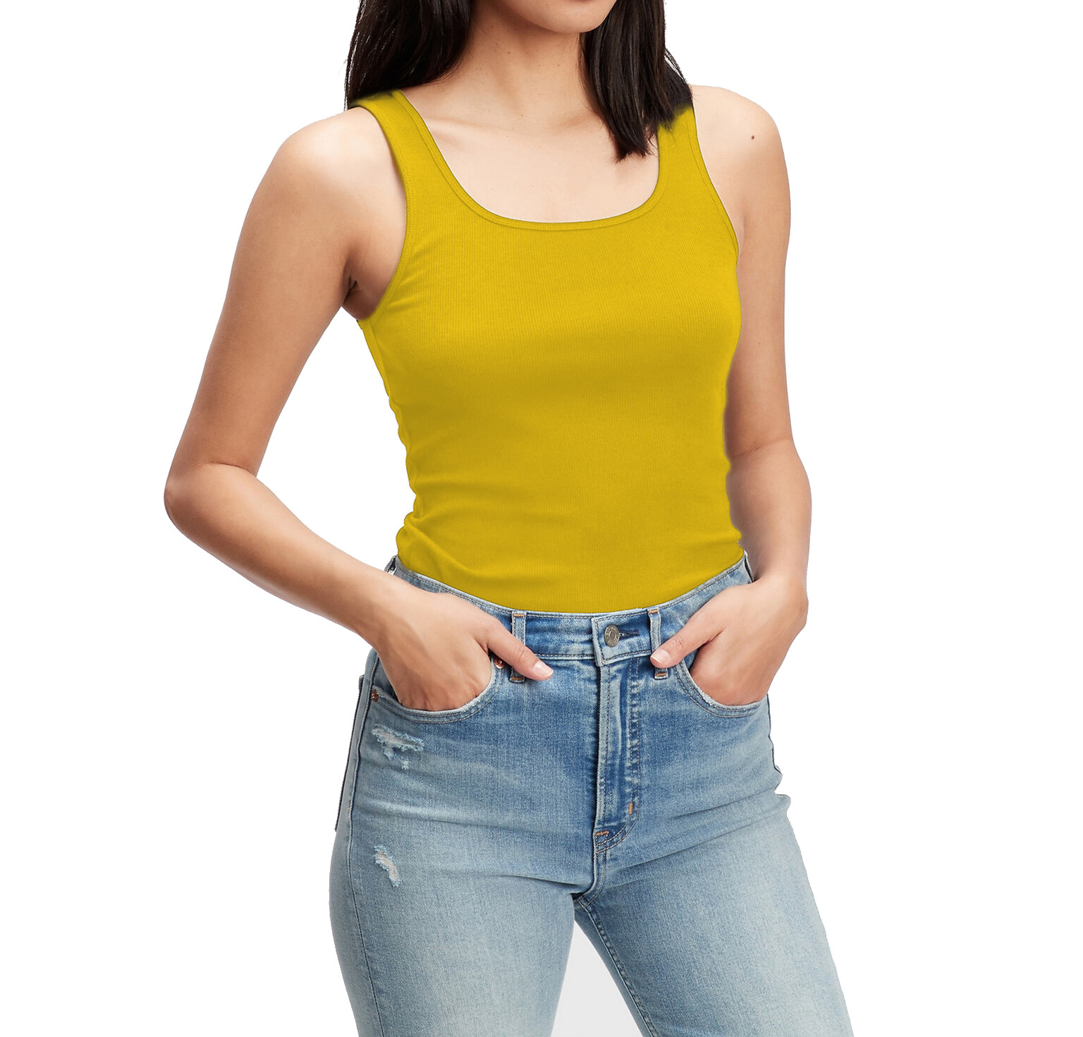 3-12Pcs Women 100% Cotton Tagless Round Neck Ribbed Tank Top Sleeveless Shirts