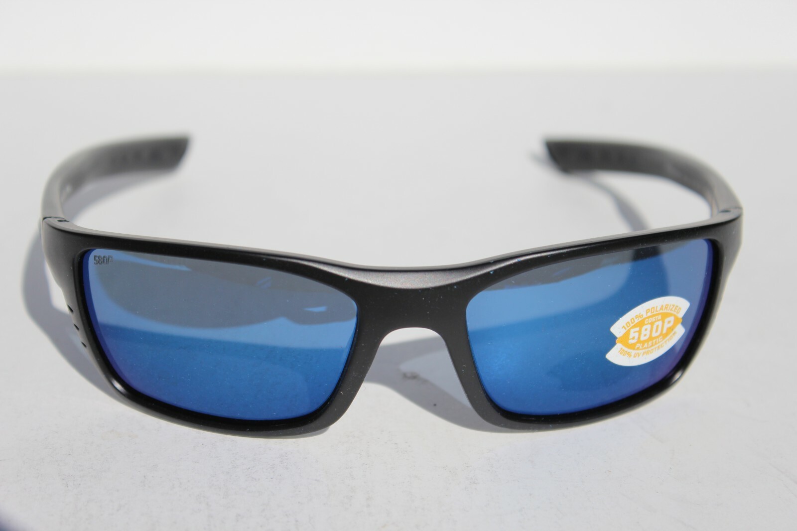 COSTA DEL MAR Whitetip POLARIZED Sunglasses Blackout/Blue Mirror 580P NEW