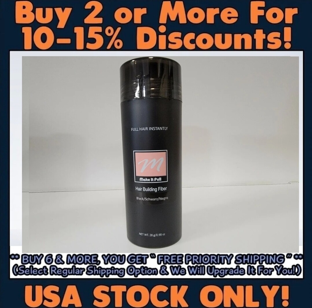 NEW MakeitFull Hair Building Fibers Black Dark Medium Light Brown BEST IN CLASS
