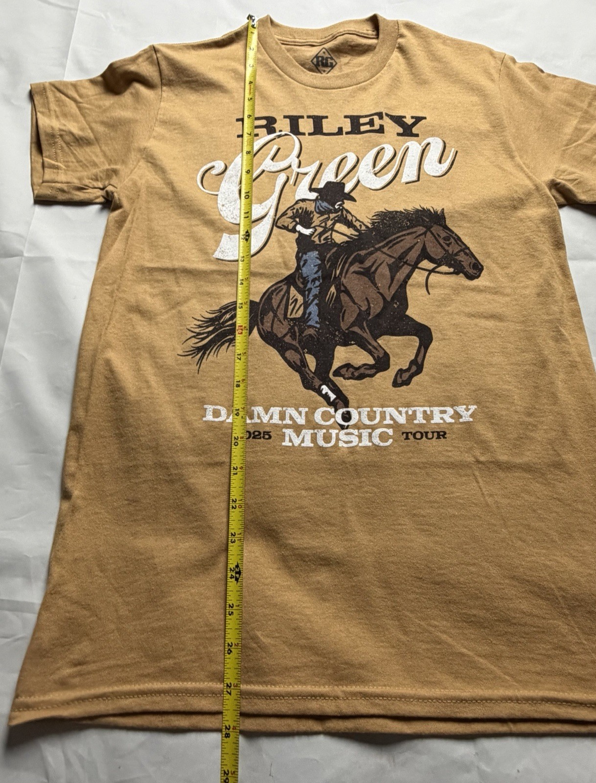 Riley Green Damn Country Music 2025 Adult SS T-Shirt Sz S FREE SHIPPING A78/79