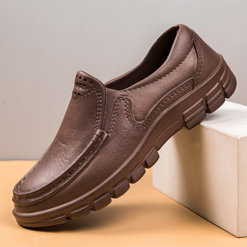 New Men Chef Shoes Kitchen Non-slip Safety Shoes Oil-proof Slip-On Work Shoes US