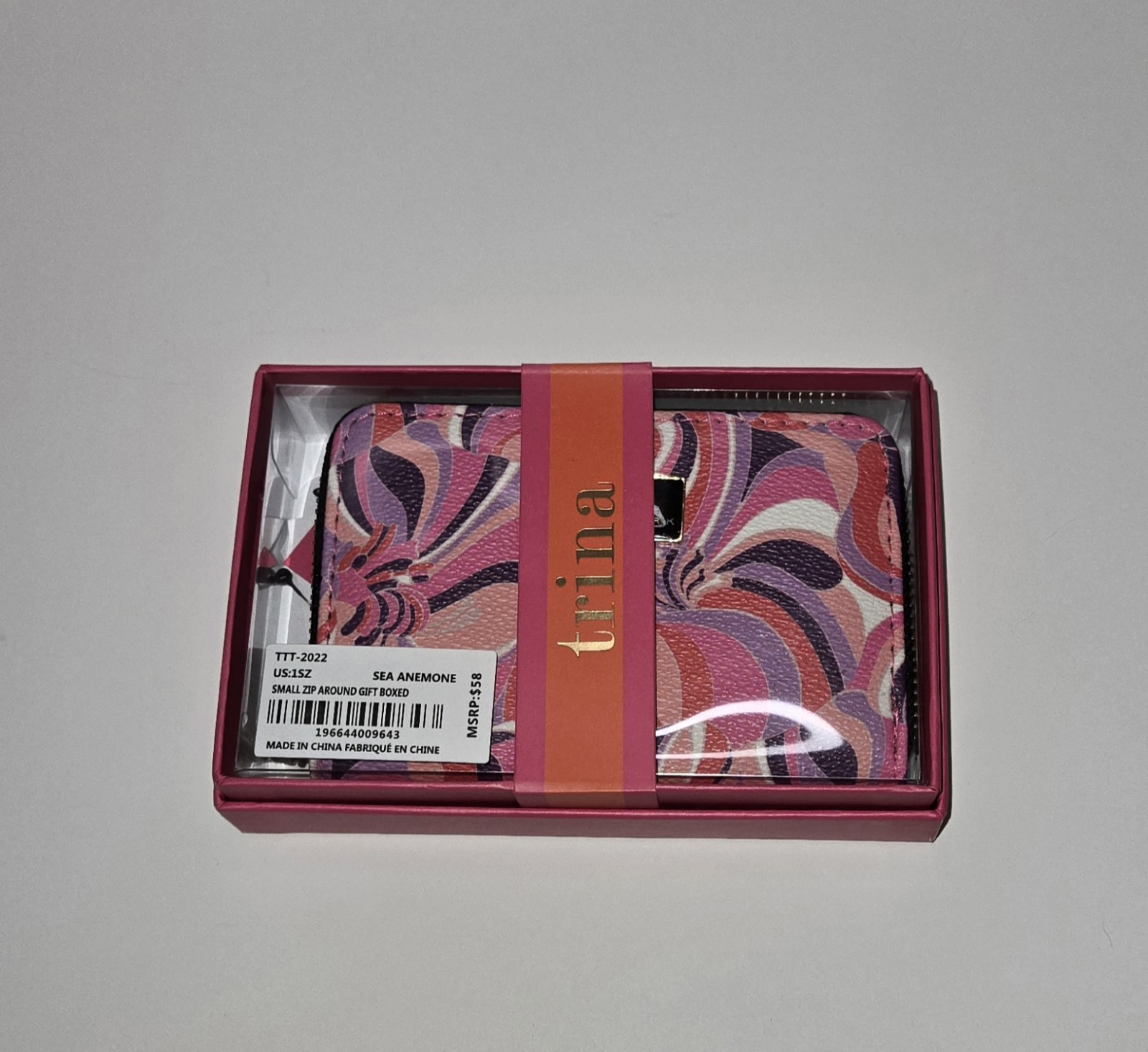 Trina Turk Sea Anemone Small Zip Around Wallet