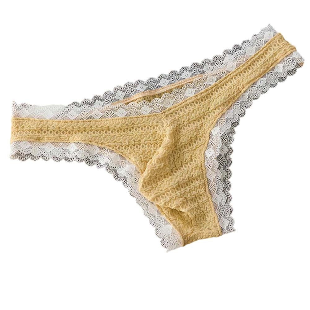 Sexy Contrast Pattern Intimate Wear Men’s Lace Briefs 90%Nylon+10%Spandex