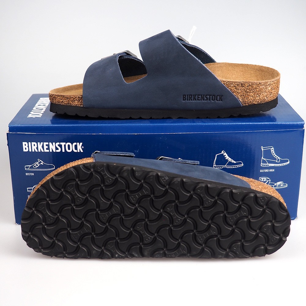 Birkenstock Arizona Soft Footbed Blue Sandals Oiled Leather Shoes US 6-12