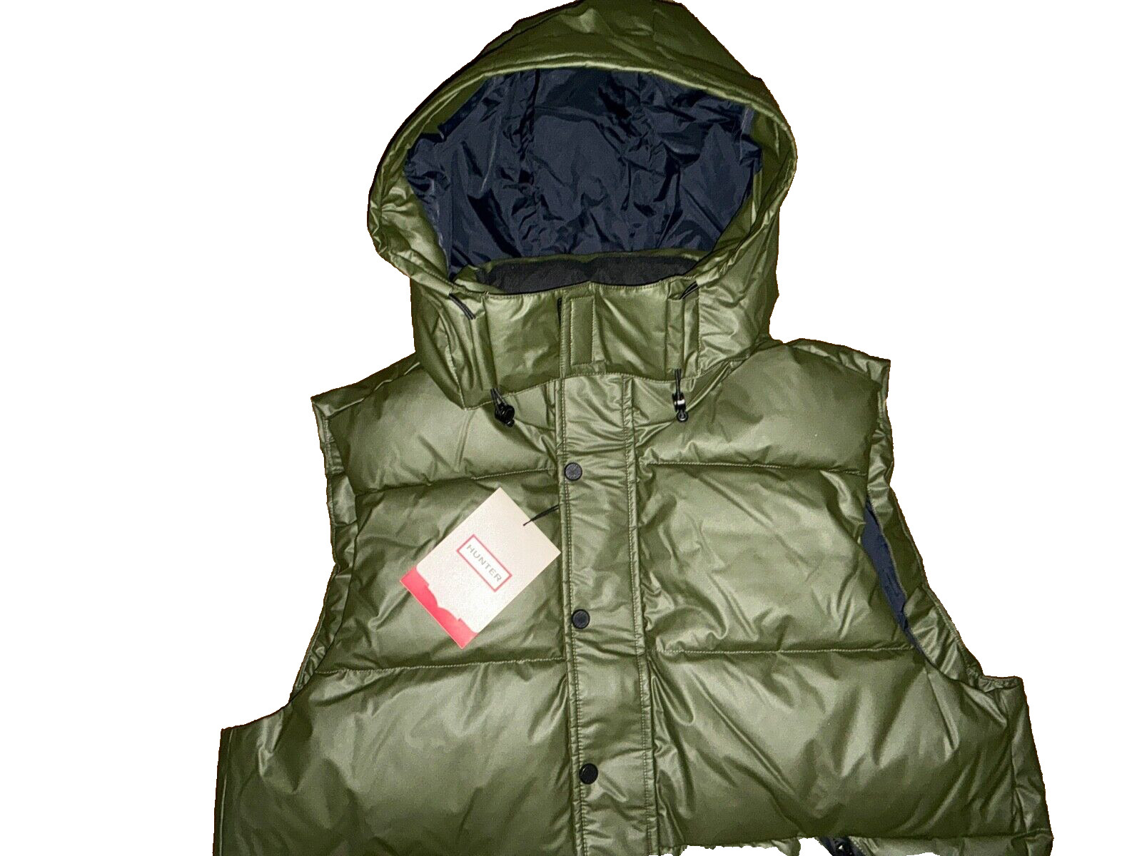 HUNTER Heavyweight CHISWELL Hooded Insulated Puffer VEST Jacket Mens LARGE NEW