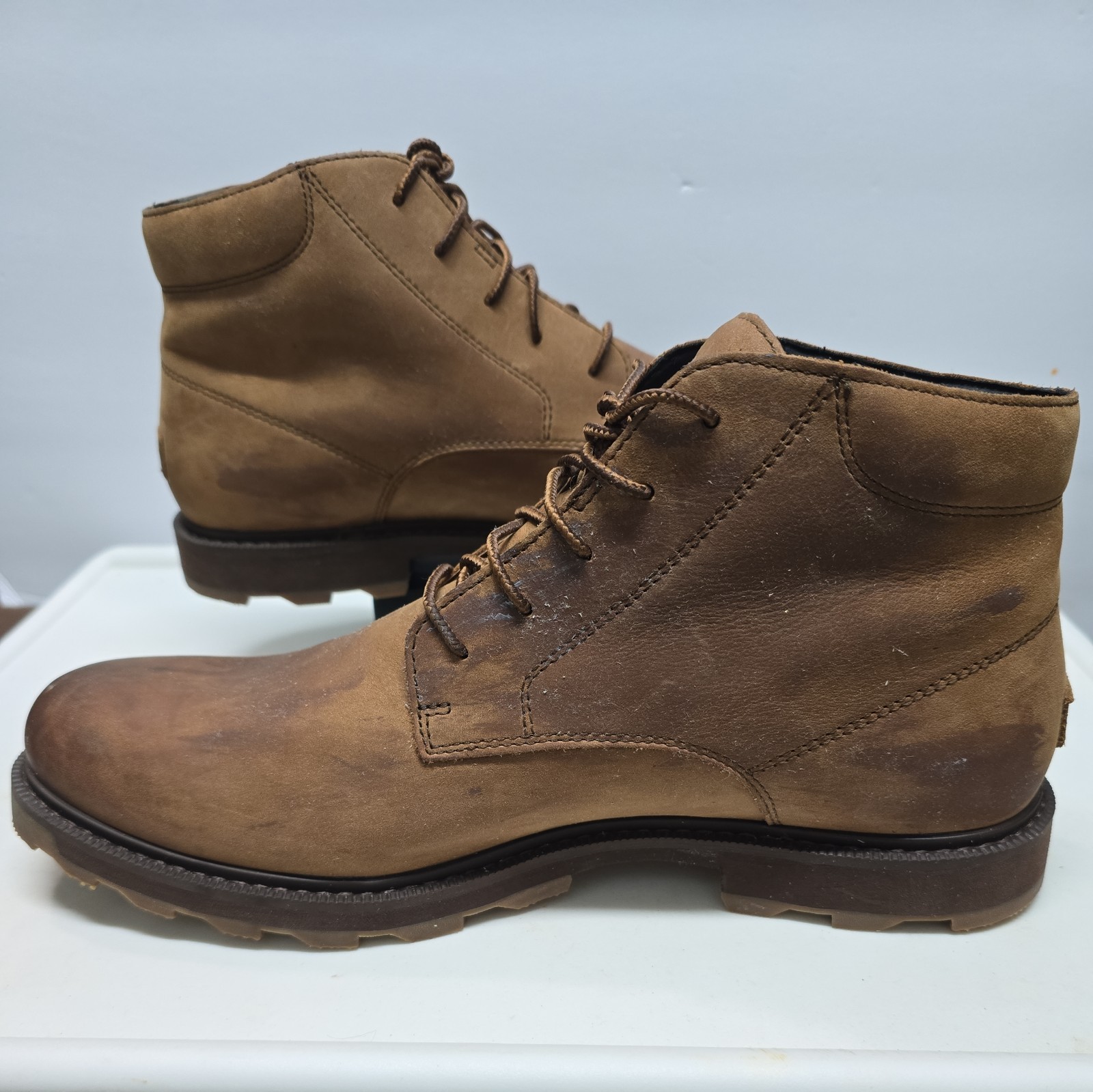 Sorel Mens Madson II Boot Size 12 Brown Waterproof Lace Up Chukka Lug Sole