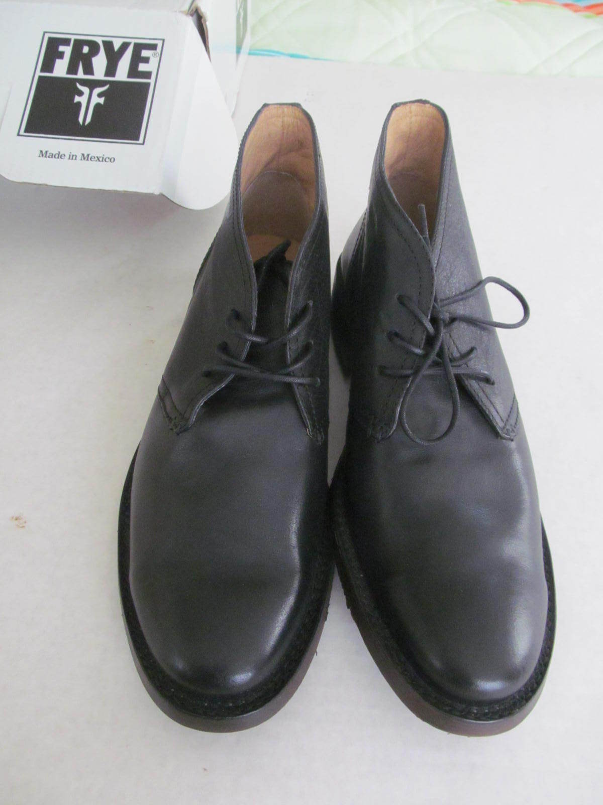 NWB Frye Oliver Chukka Black shoes size 10 $268