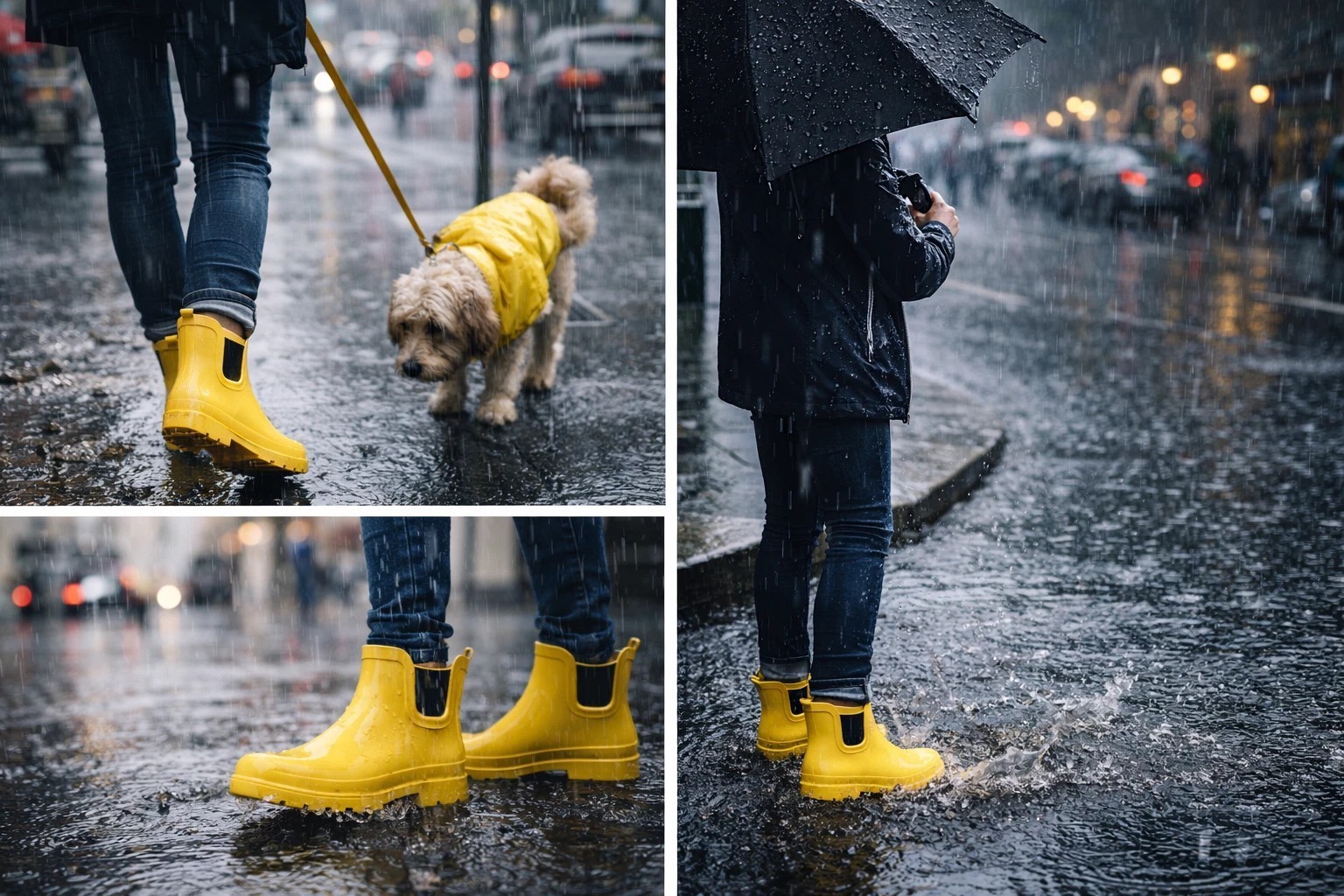 StarBay Women’s Ankle High Rain Boots – Yellow