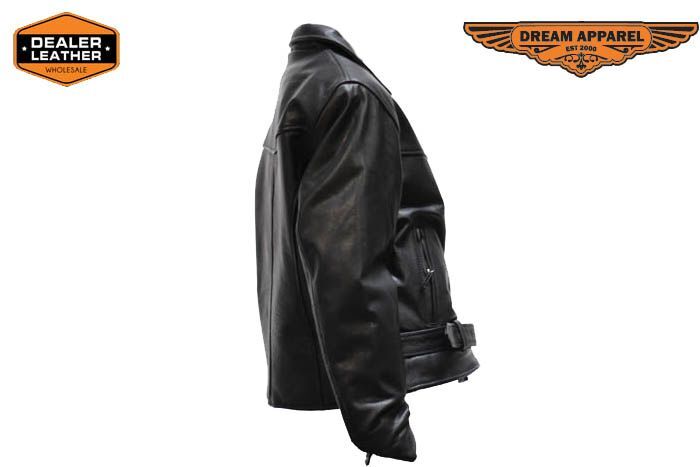 Premium Black Women Classic Fit Motorcycle Leather Soft Quilted Belted Jacket