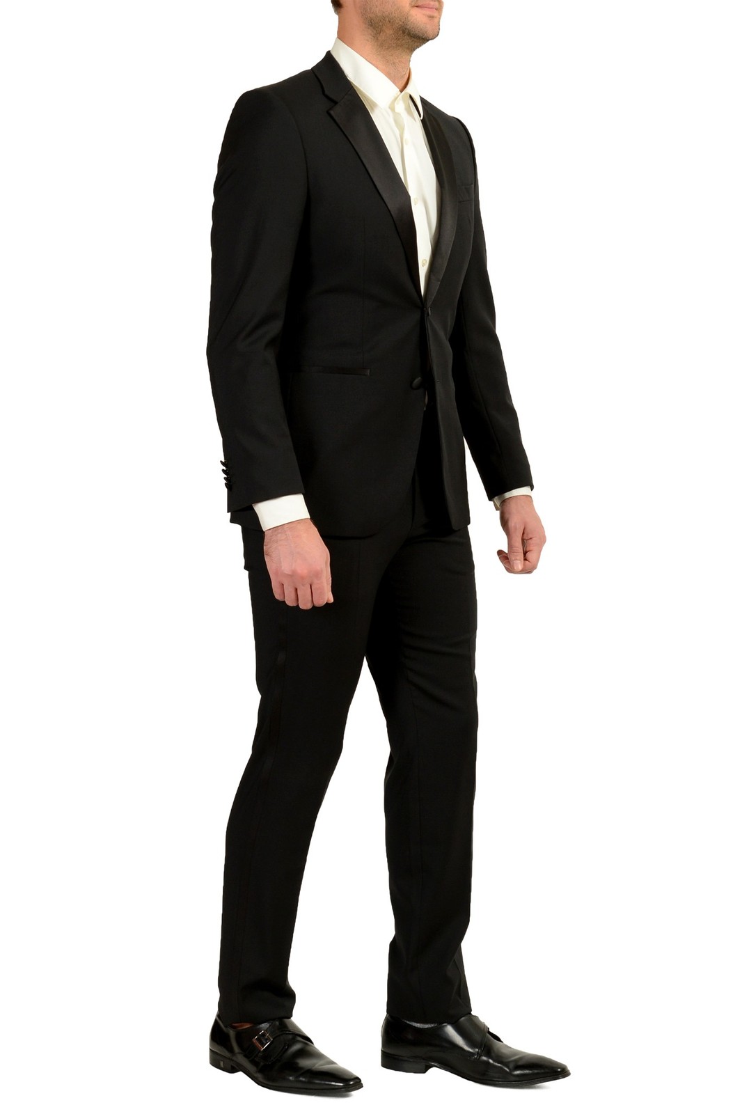 Hugo Boss Men’s “The Stars75/Glamour3” 100% Wool Tuxedo Black Suit US 38R IT 48R