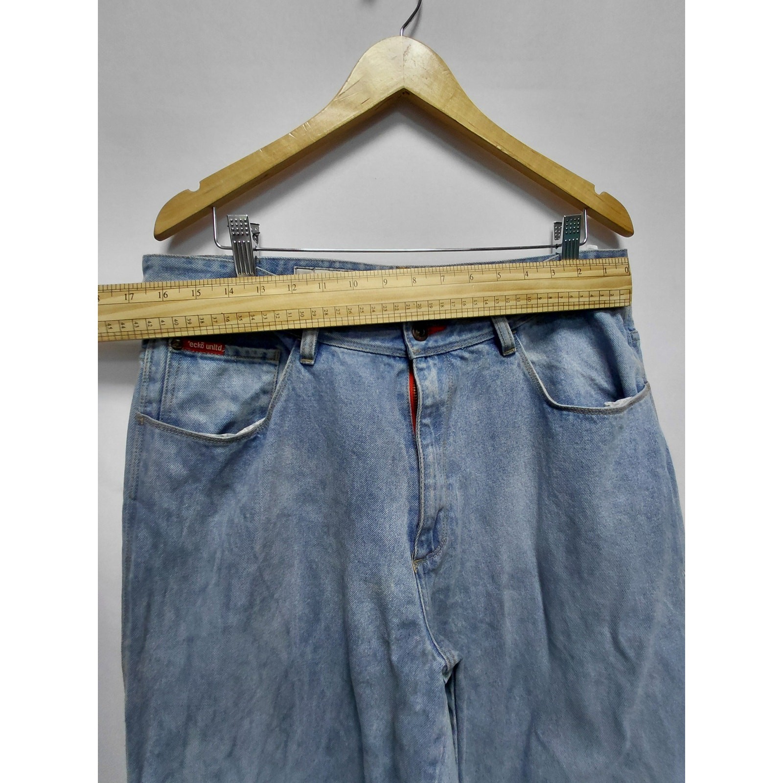 Ecko Unlimited Denim Jeans Light Wash Mid (10-12 in) Relaxed Men Size 34