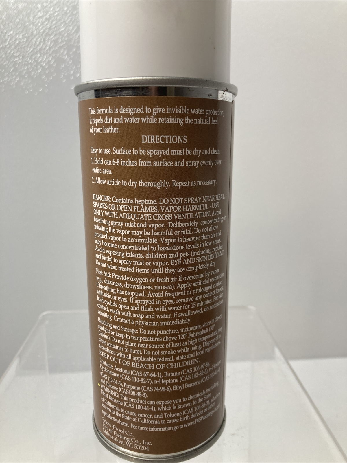 Snow-Proof FIEBING Water & Stain Protector Aerosol For Leather 10.5 oz (298 g)