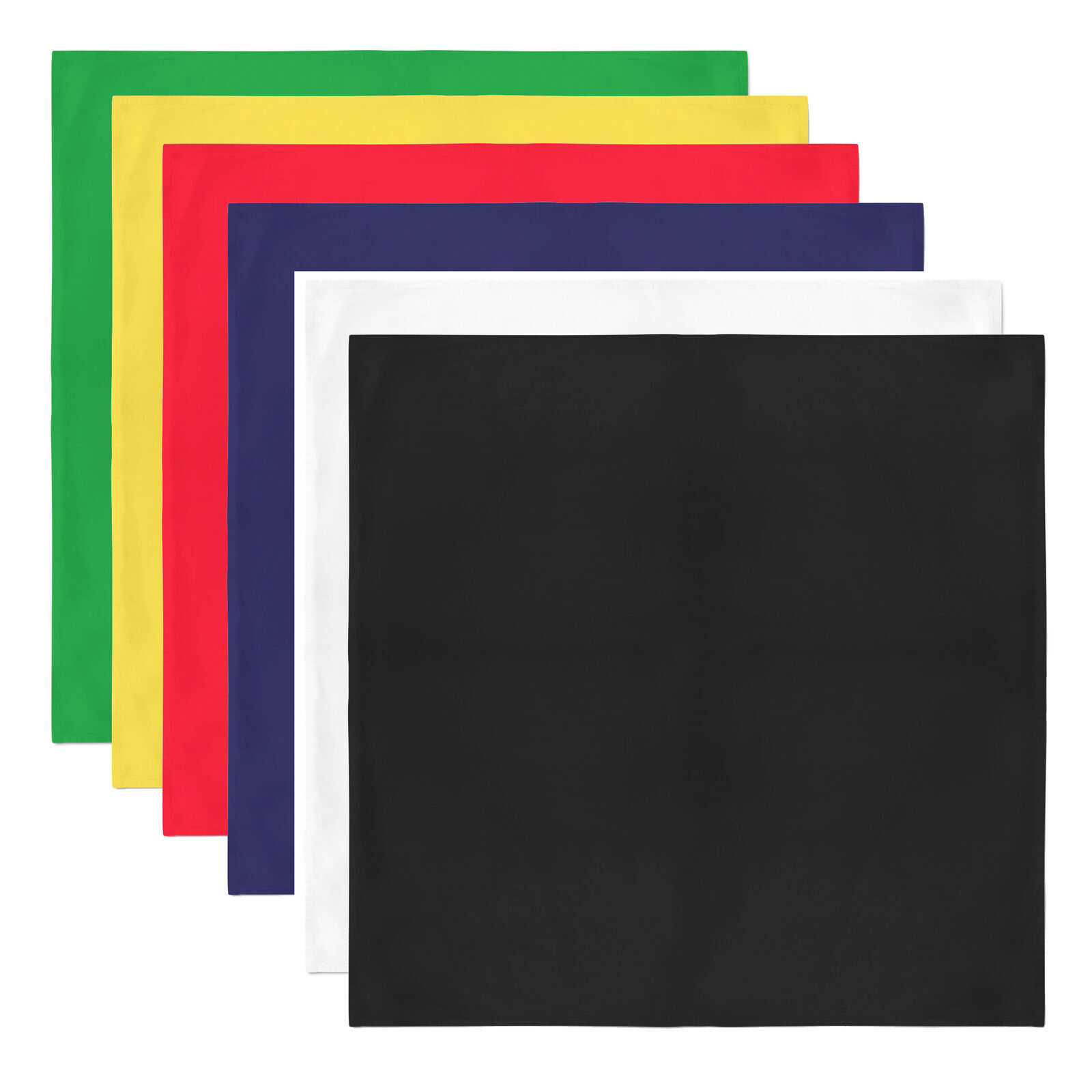 Solid 100% Cotton Unisex Bandana – 4 Pack