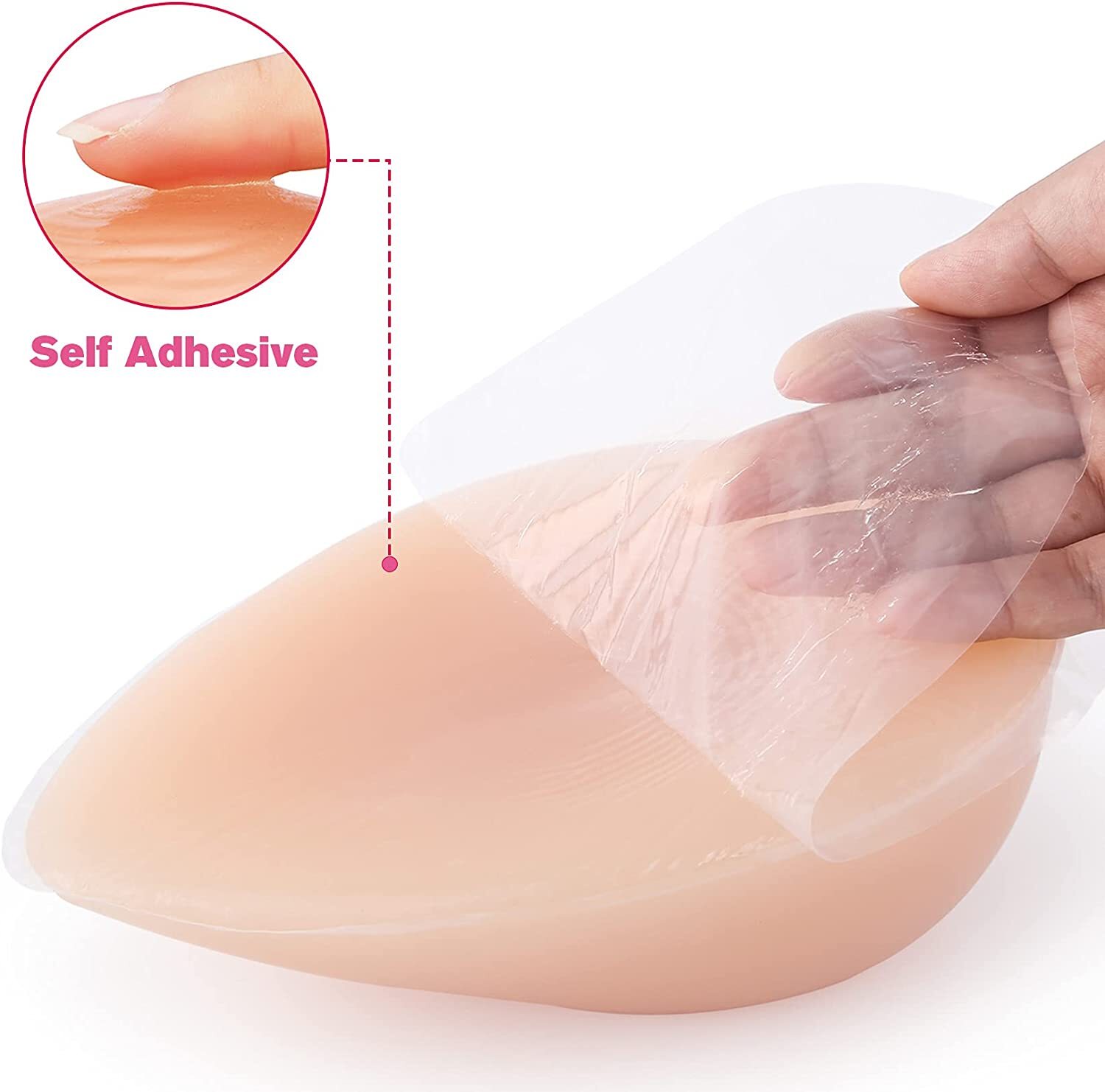 A-FF Cup Teardrop Self-adhesive Silicone Breast Forms CD Boobs Bra Enhancers