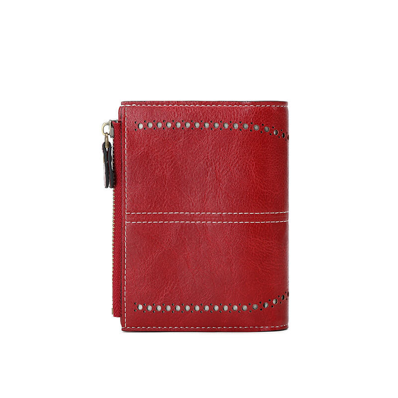 Women Bifold RFID Blocking Leather Wallet Hasp Card Holder Mini Handbag Purse