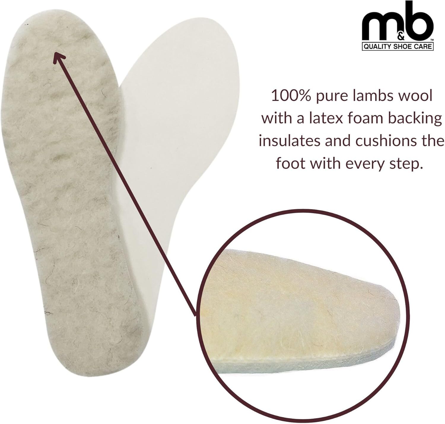 Moneysworth & Best Sheepskin Replacement Pure Lambs Wool Insole 1 pair Pick Your