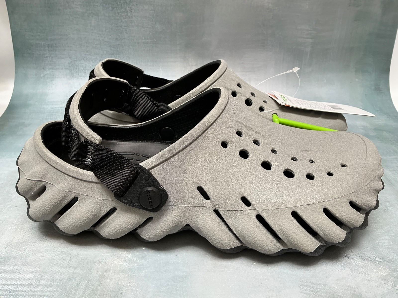 Crocs Echo Reflective Gray Clog W/8 M/6 NWT
