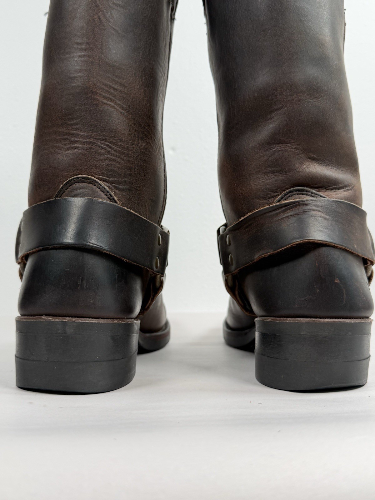 Frye Men’s 12R Harness Boots Size 8 M Brown Oil-tanned Leather 87350 Made In USA