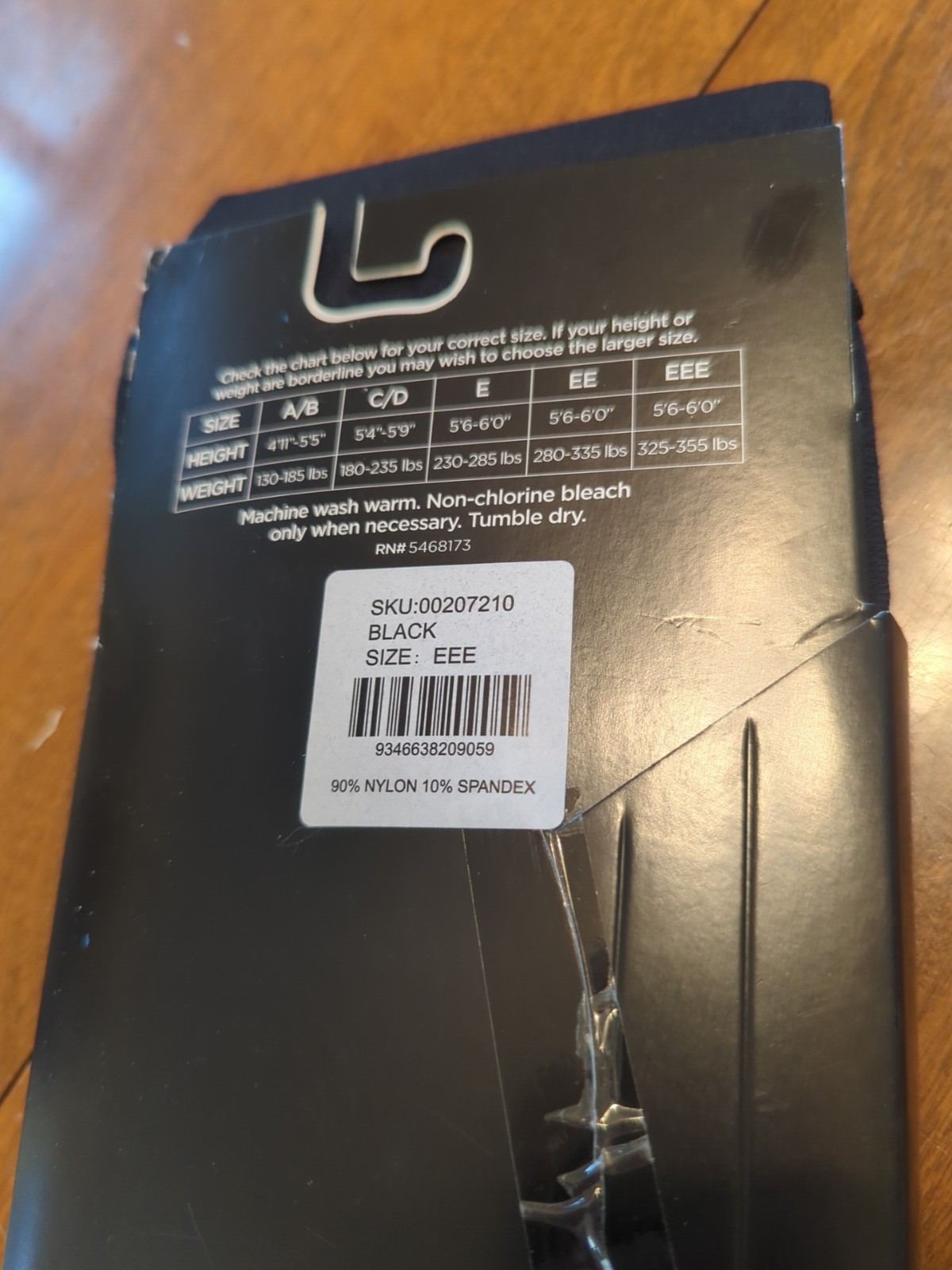 NWT Avenue BLACK Light Control Tights Women’s Size EEE 90%Nylon 10%Spandex