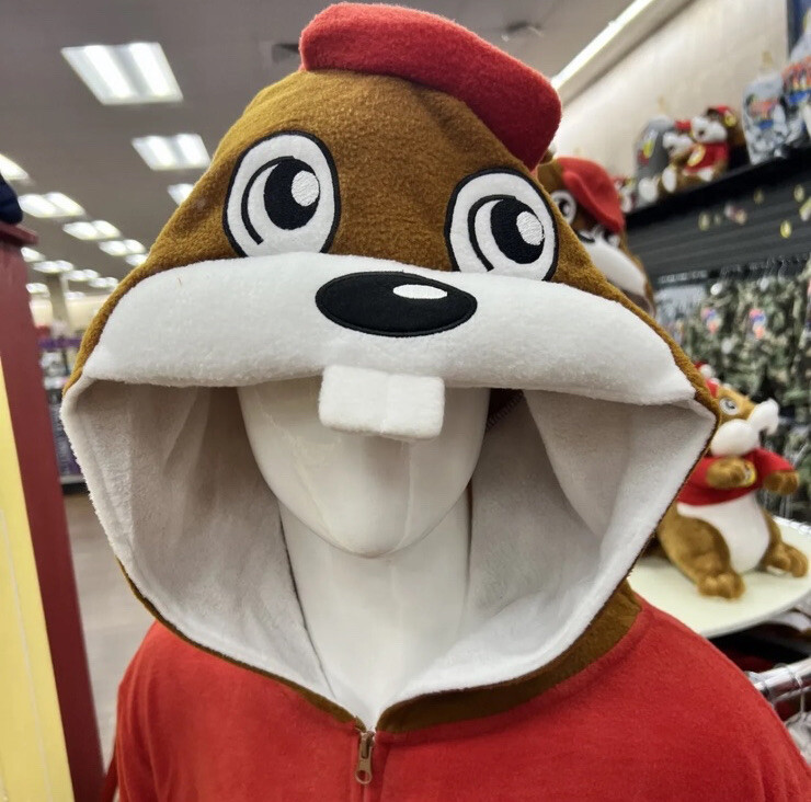 Buc-ee’s Beaver Mascot Buc Union Body Suit Costume Pajamas Youth XS / S NWT