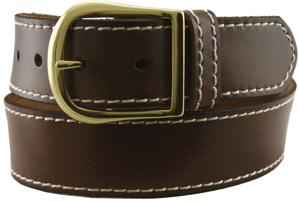 New Amis Rich Brown Oil Tanned Casual Genuine Leather Mens Jean Belt